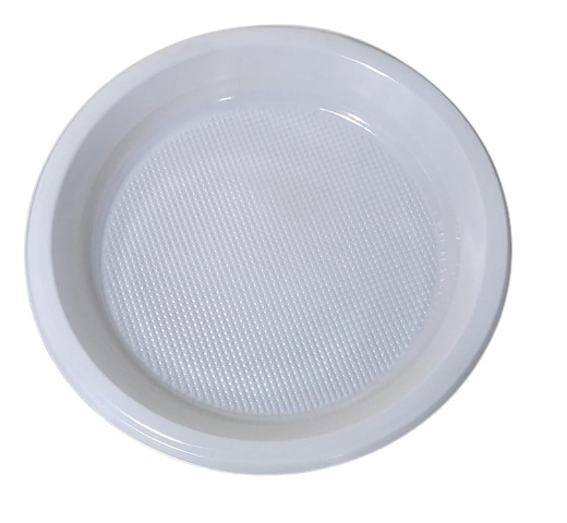8inch Round white plastic plate	
